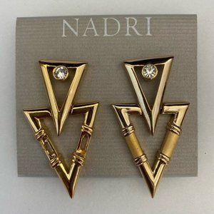 Nadri dangle stud earrings
